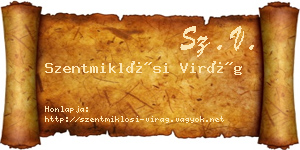 Szentmiklósi Virág névjegykártya