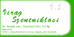 virag szentmiklosi business card